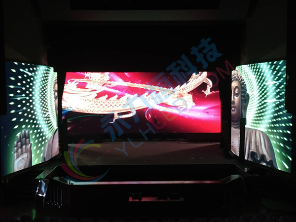 思科瑞室内P5 LED租赁屏成功点亮山东莱芜某戏剧院